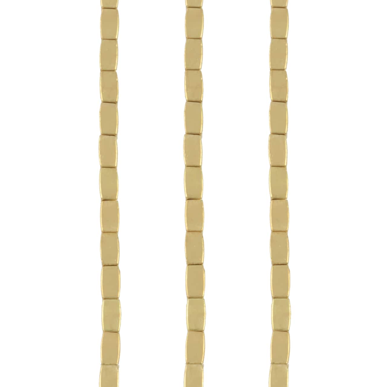 12 Pack: Gold Metal Square Tube Beads, 5mm by Bead Landing™